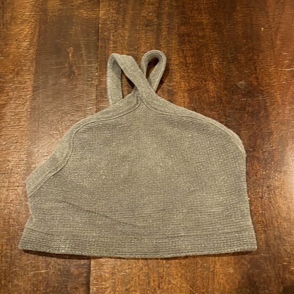 Urban Outfitters Ouf from Under Waffle Knit Crop Criss Cross Emilia Tank - Picture 1 of 4